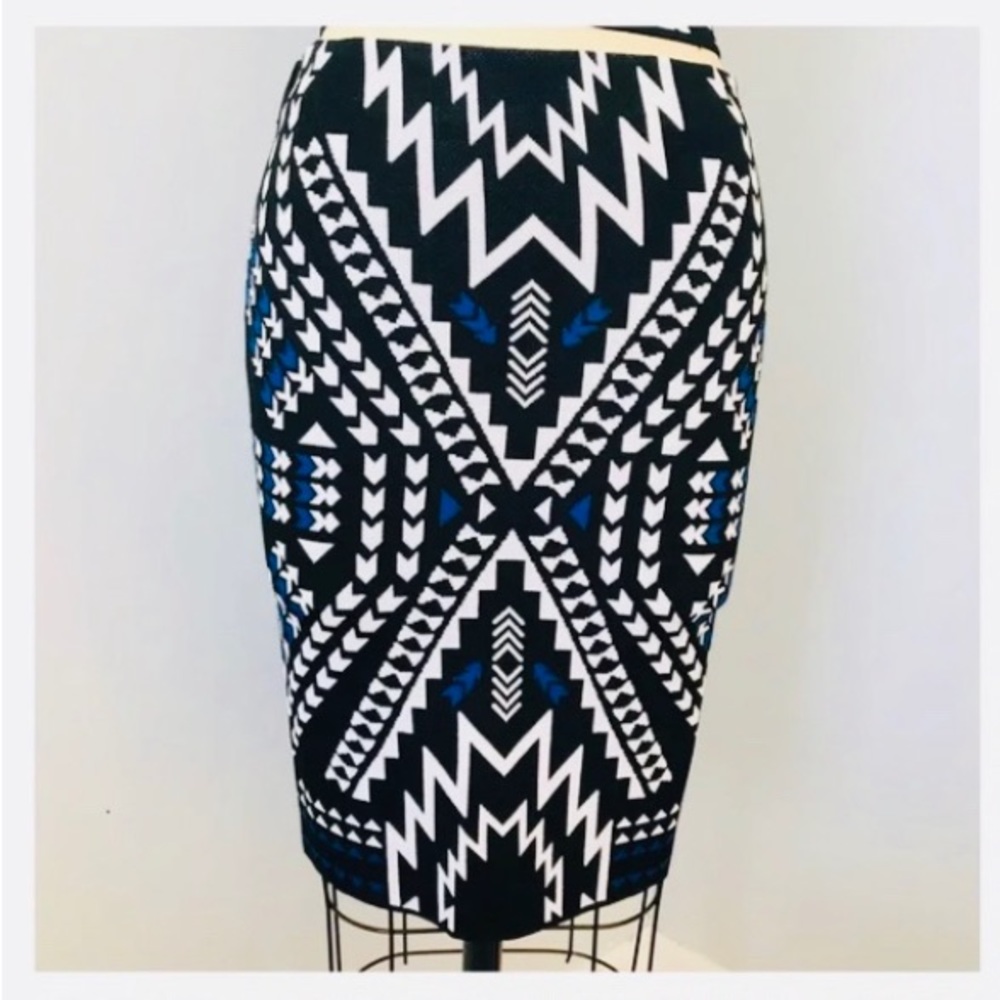 NWOT H&M Divided Aztec Bodycon Knit Skirt